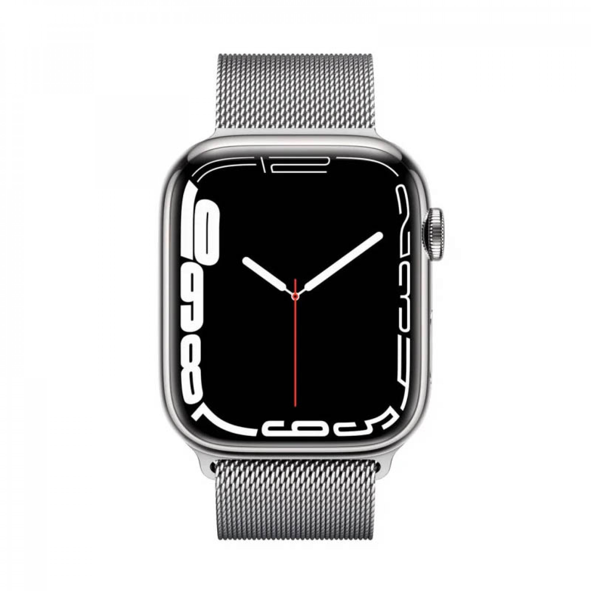 Apple Watch Series 7 GPS + Cellular 45mm Silver Stainless Steel Case with Silver Milanese Loop б/в